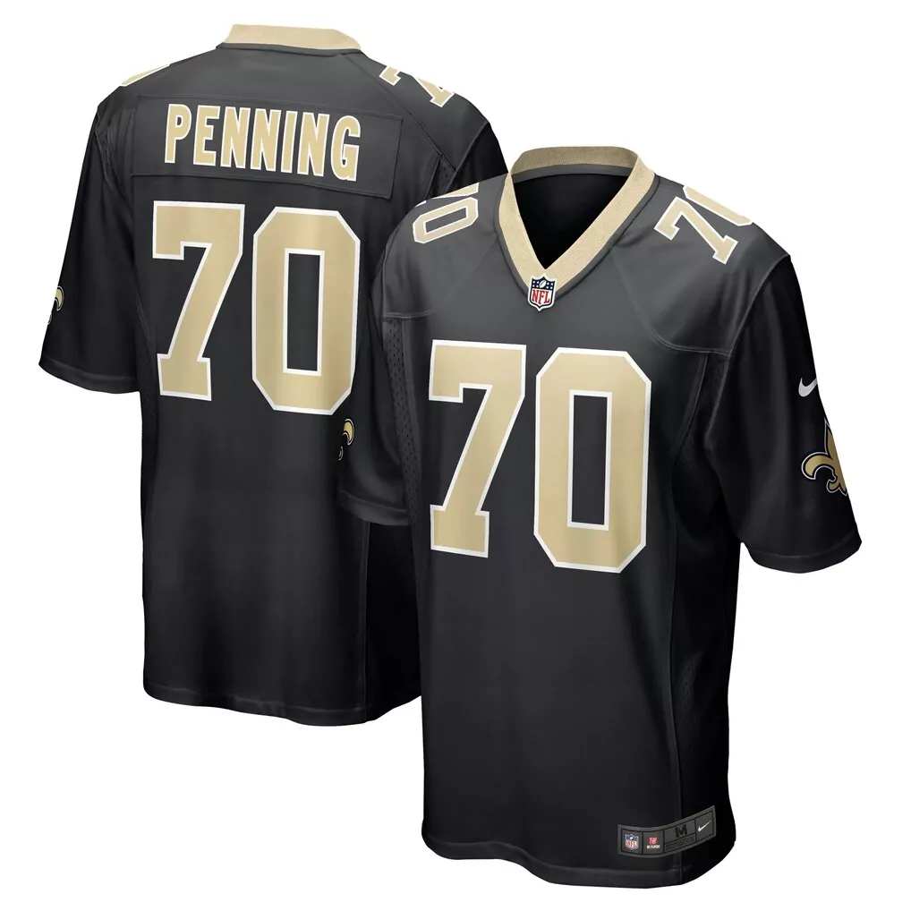 trevor penning new orleans saints nike game player jersey black