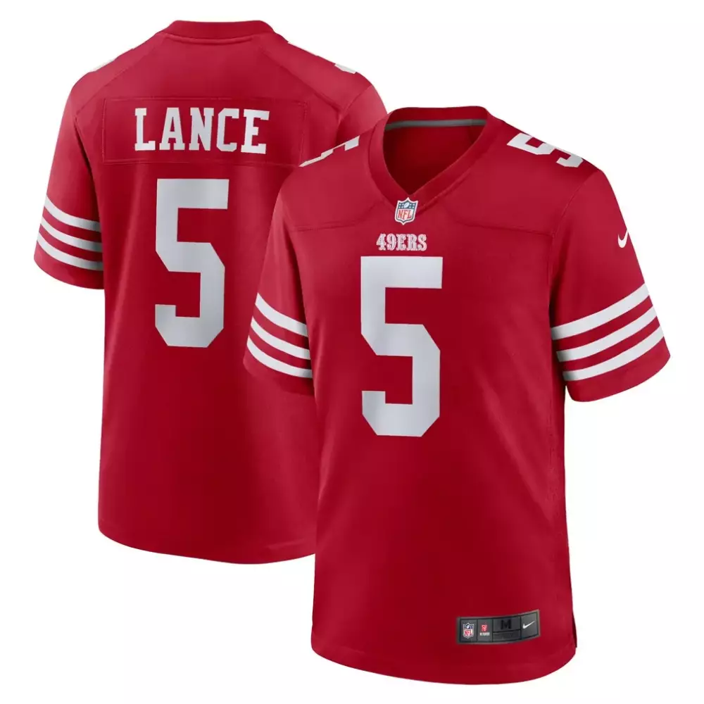 Trey Lance San Francisco 49ers Nike Game Player Jersey | Scarlet Color | Perfect for Game Day | For Men, Women & Youth