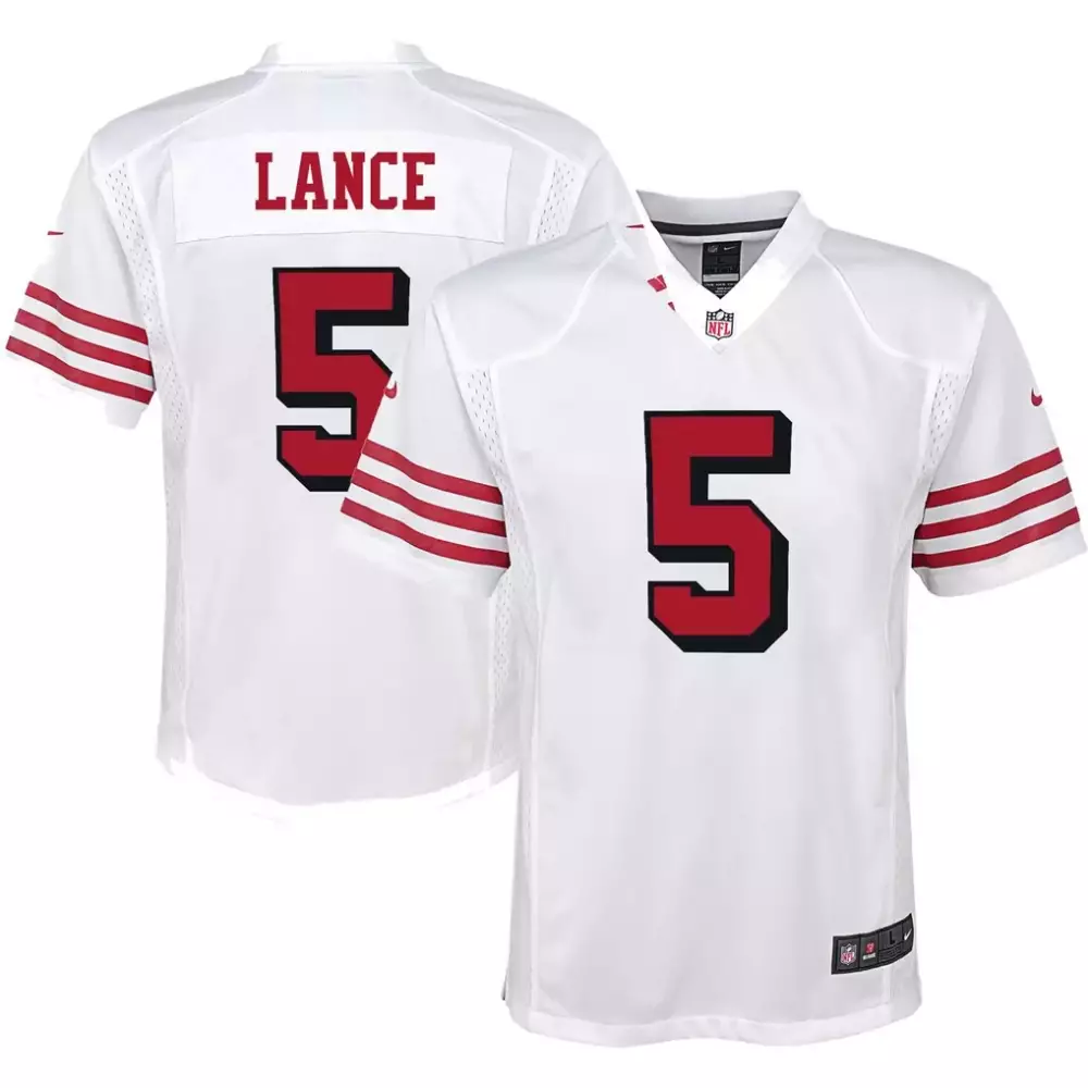 Trey Lance San Francisco 49ers Nike Youth Game Jersey | White Design | Great for Young Fans | For Men, Women & Youth
