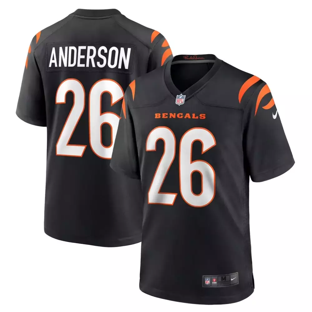 Tycen Anderson Cincinnati Bengals Nike Game Player Jersey | Black Stitched | Fan Gear for Game Day | For Men, Women & Youth