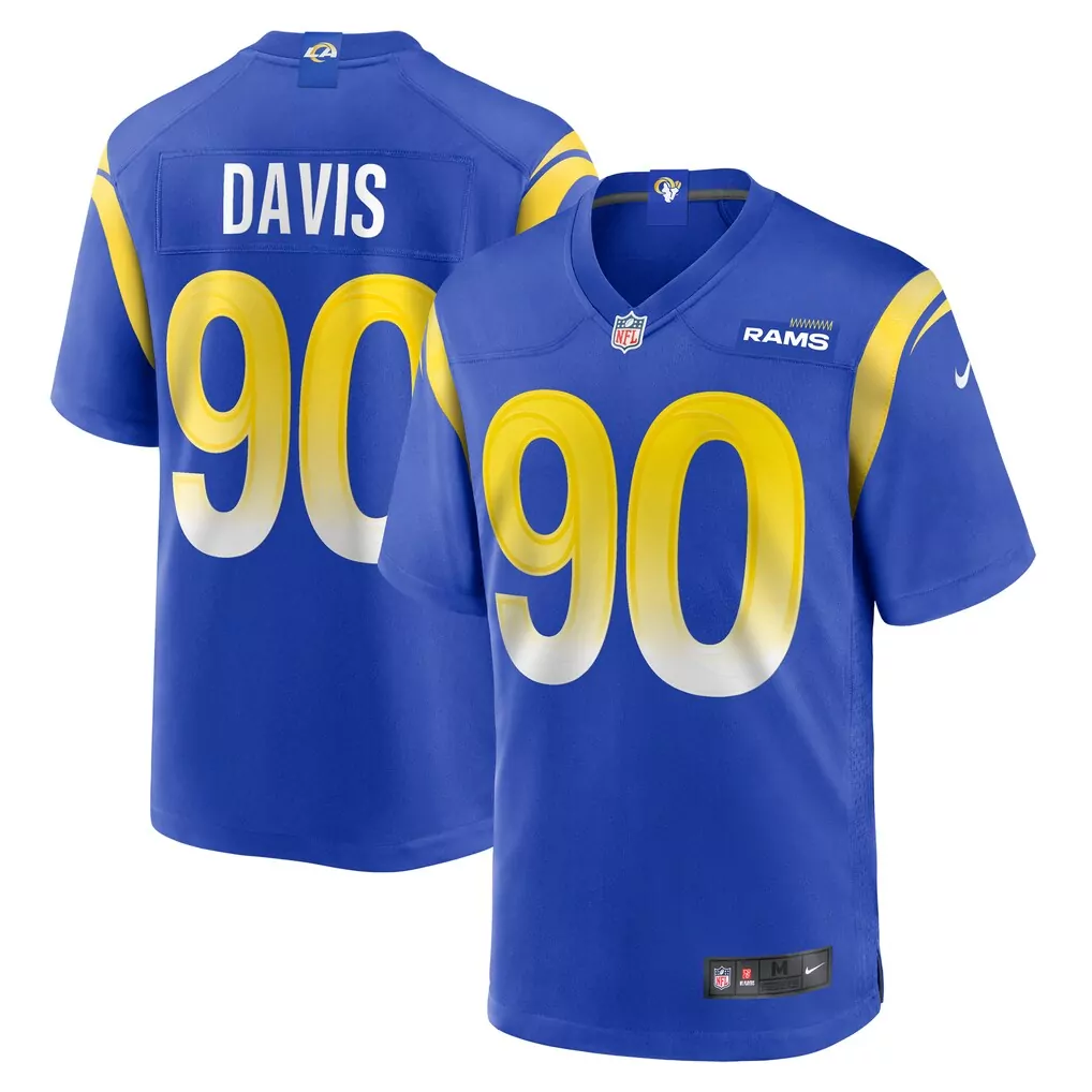 tyler davis los angeles rams nike team game jersey royal
