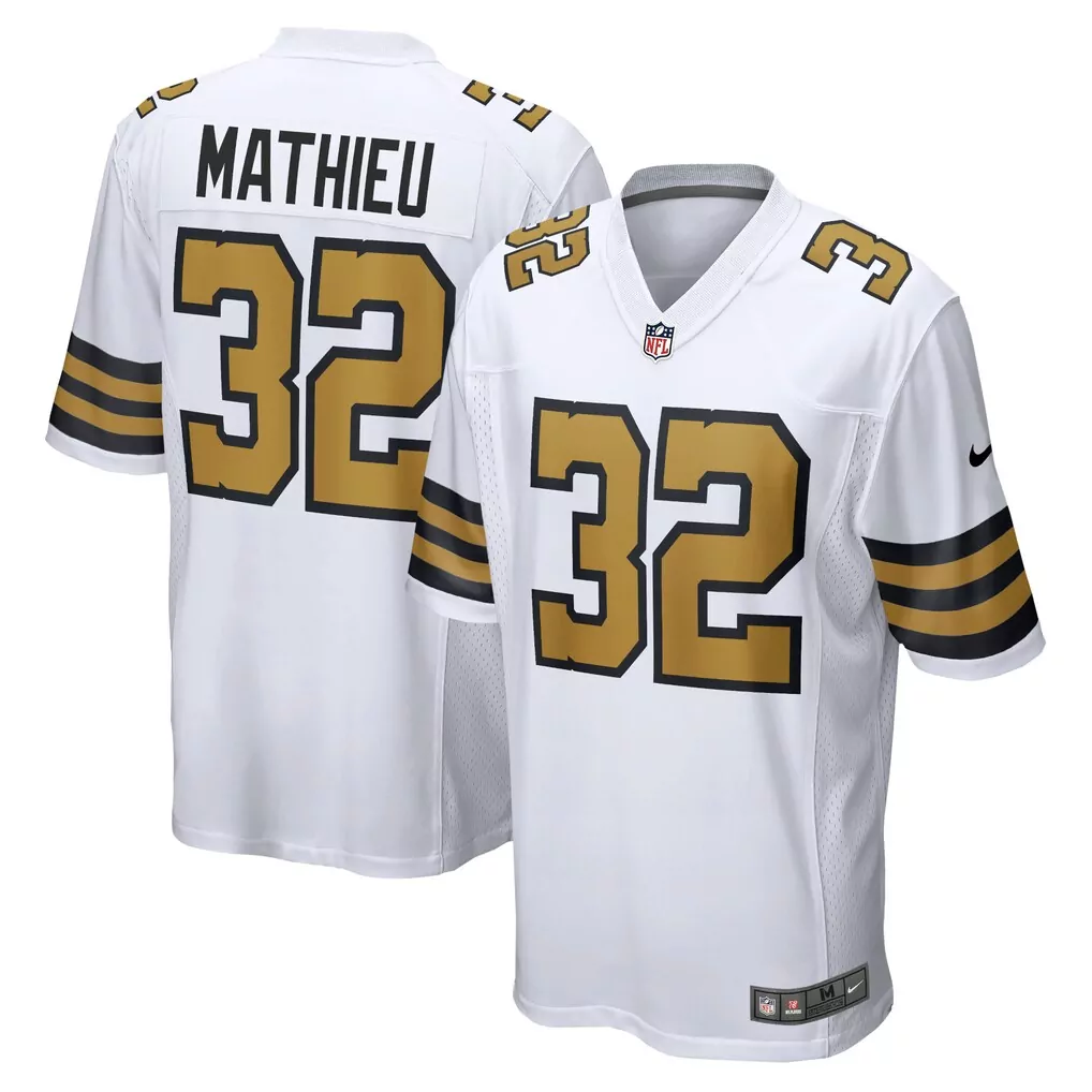 tyrann mathieu new orleans saints nike alternate game jersey white