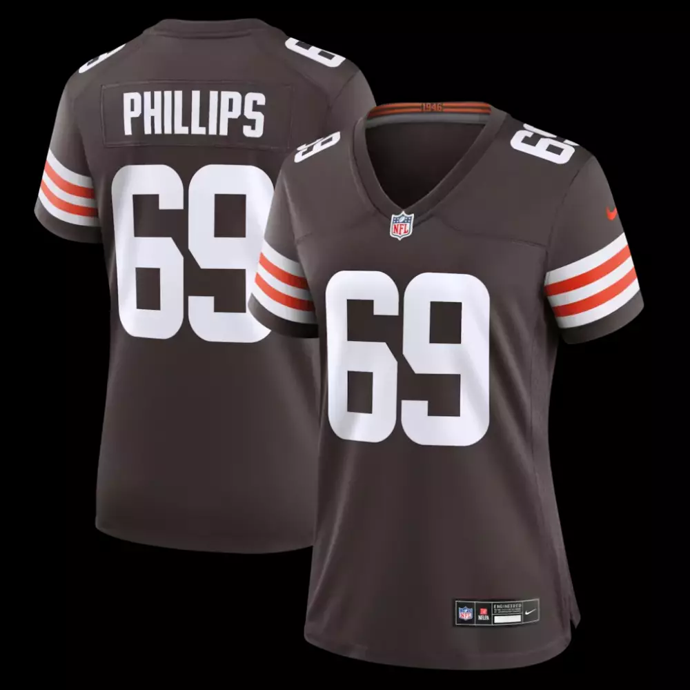 Tyre Phillips Women's Nike Team Game Jersey | Cleveland Browns | Brown | Fan Gear for Men, Women & Youth