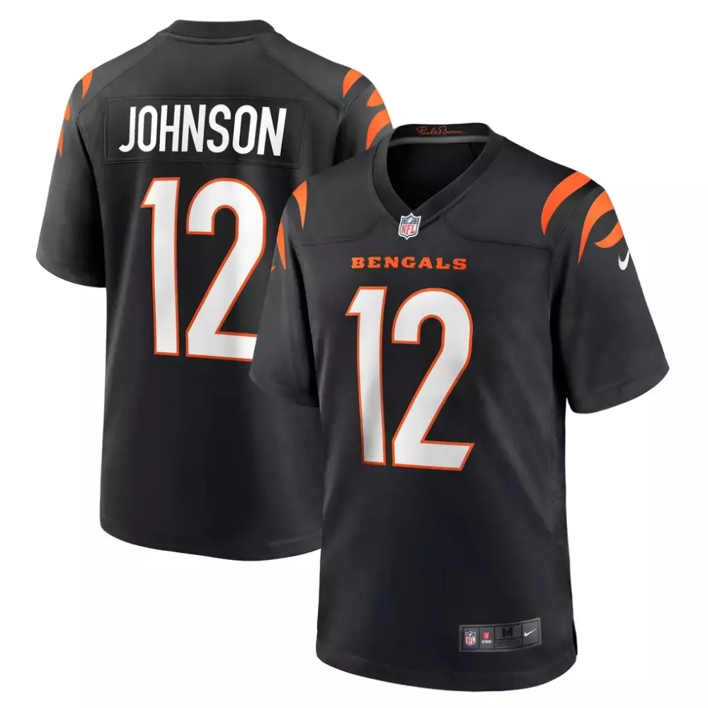 Tyron Johnson Cincinnati Bengals Nike Home Game Player Jersey | Black Fan Gear for Game Day | For Men, Women & Youth
