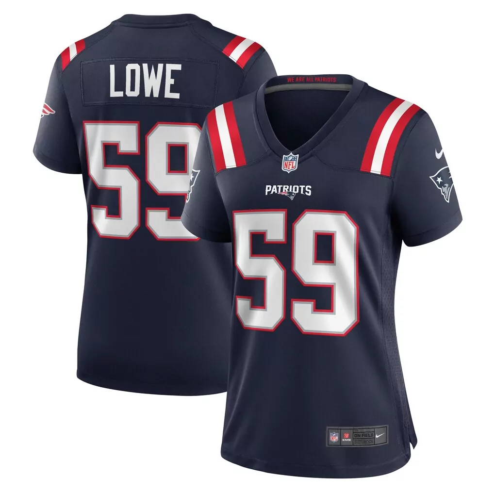 vederian lowe new england patriots nike women s game jersey navy