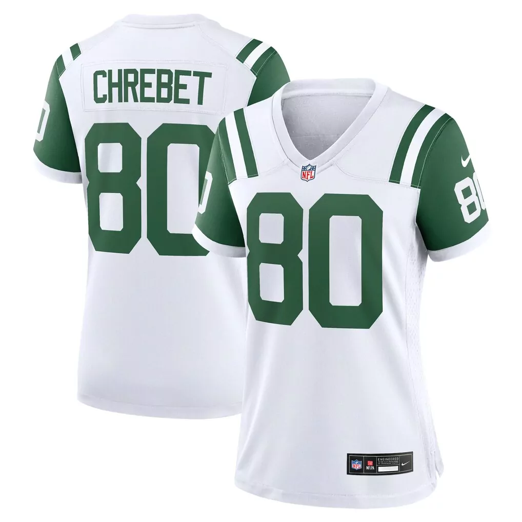 wayne chrebet new york jets nike women s classic alternate retired player game jersey white