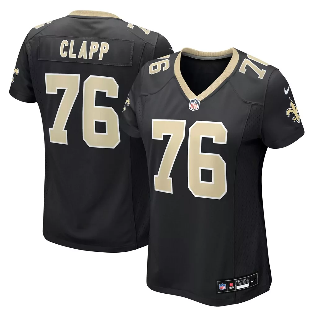 will clapp new orleans saints nike women s team game jersey black