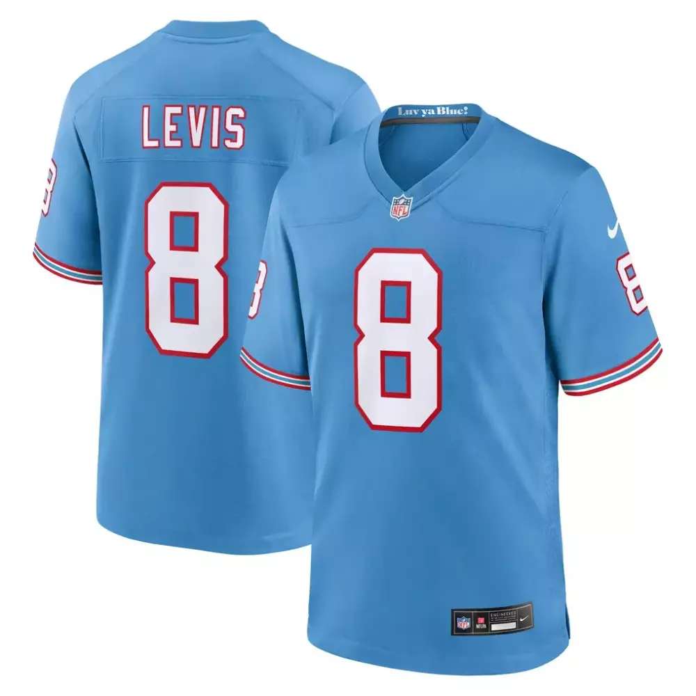 will levis tennessee titans nike alternate game jersey light blue