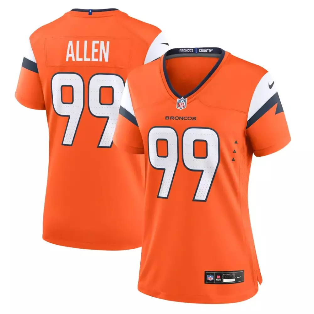 Zach Allen Denver Broncos Nike Alternate Game Jersey | Orange | Fan Gear for Men, Women & Youth