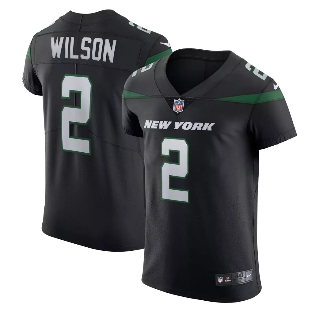 zach wilson new york jets nike vapor elite jersey stealth black