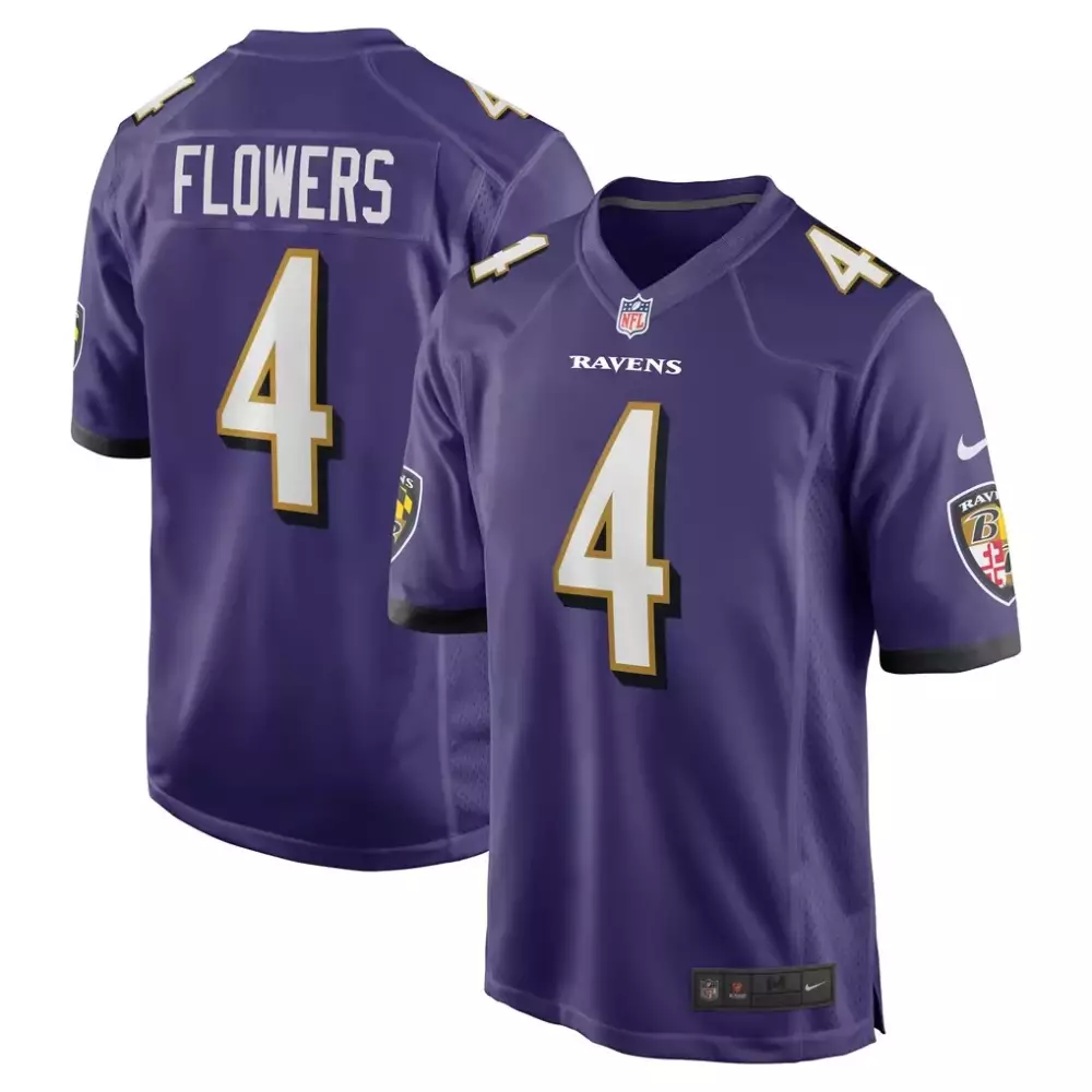 Zay Flowers Baltimore Ravens Nike Alternate Game Jersey | Men's Black Stitched Fan Gear | For Men, Women & Youth