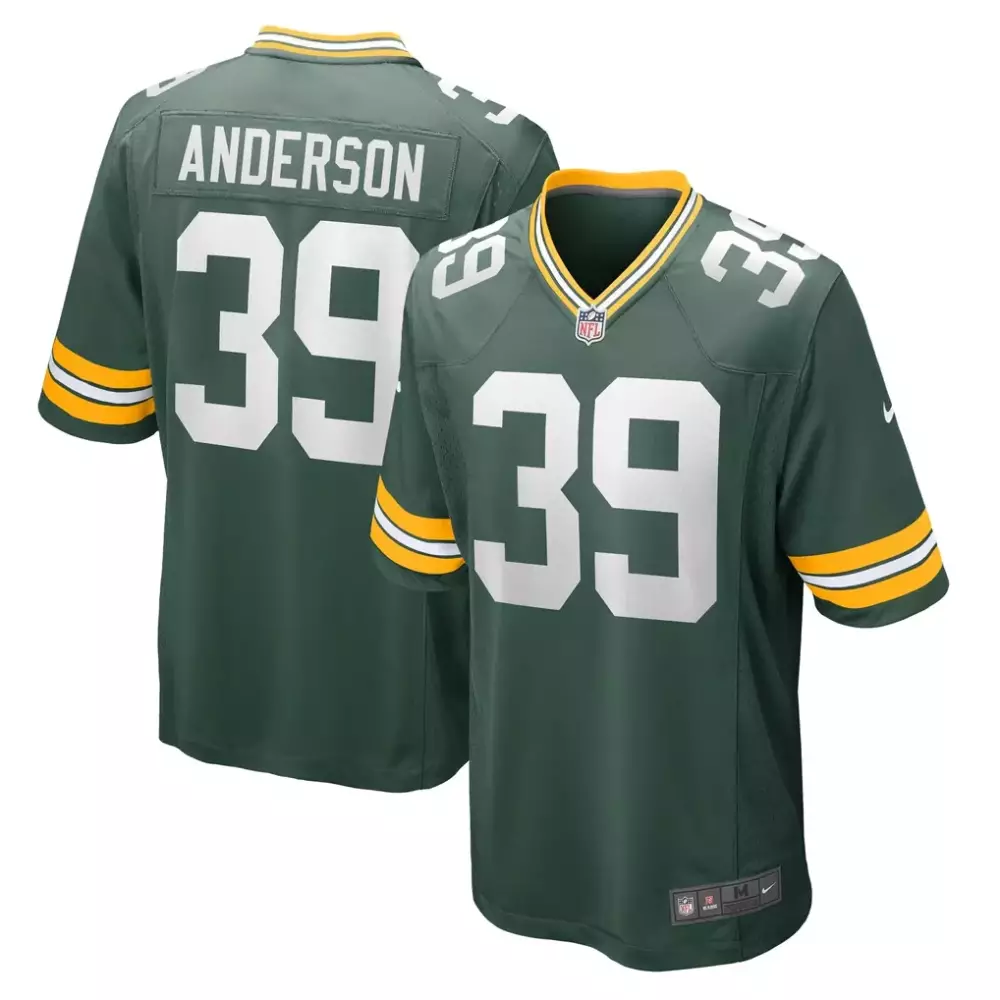 zayne anderson green bay packers nike team game jersey green