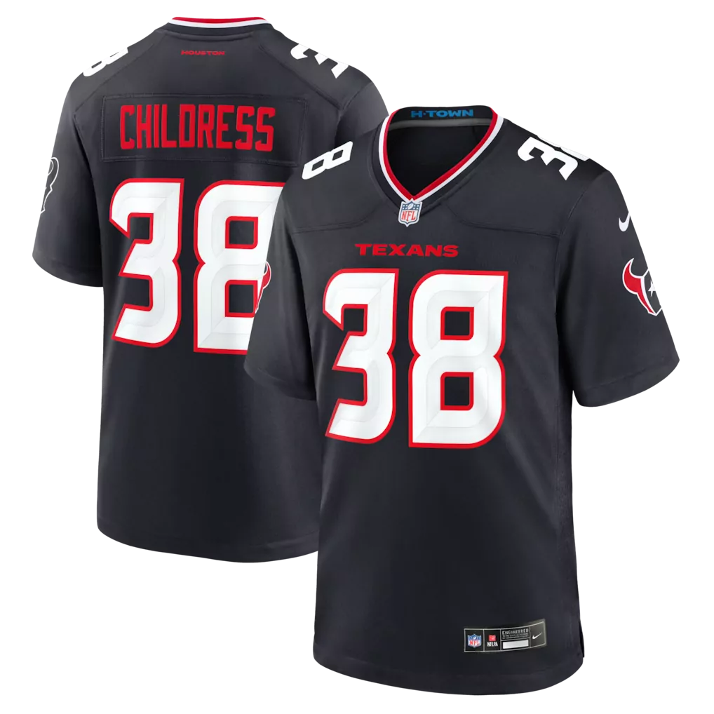 zion childress houston texans nike team game jersey navy