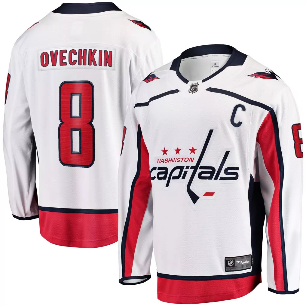 alexander ovechkin washington capitals fanatics away premium jersey white