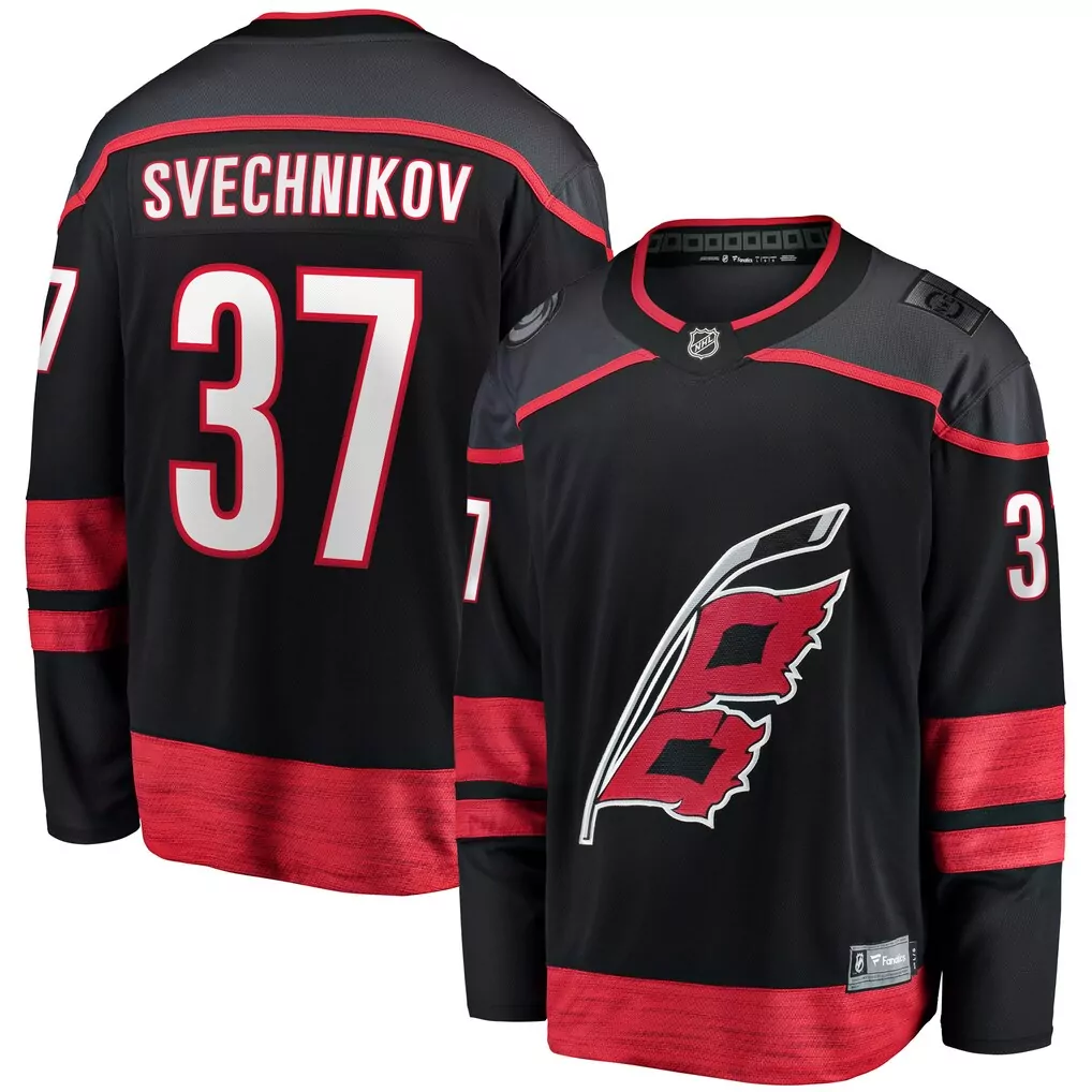 andrei svechnikov carolina hurricanes fanatics away breakaway jersey white