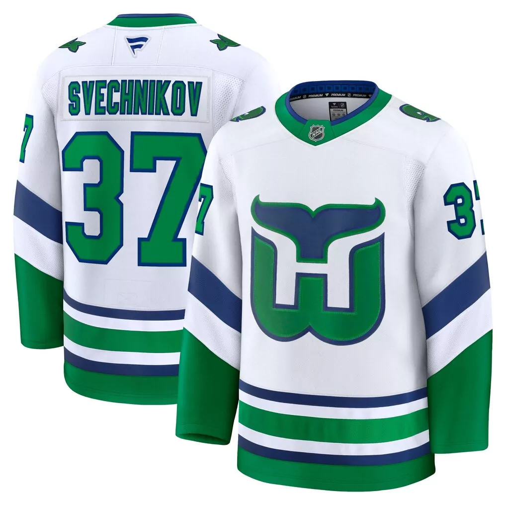 andrei svechnikov carolina hurricanes fanatics away breakaway jersey white