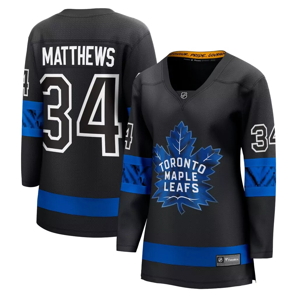 auston matthews toronto maple leafs fanatics captain patch home breakaway player jersey blue