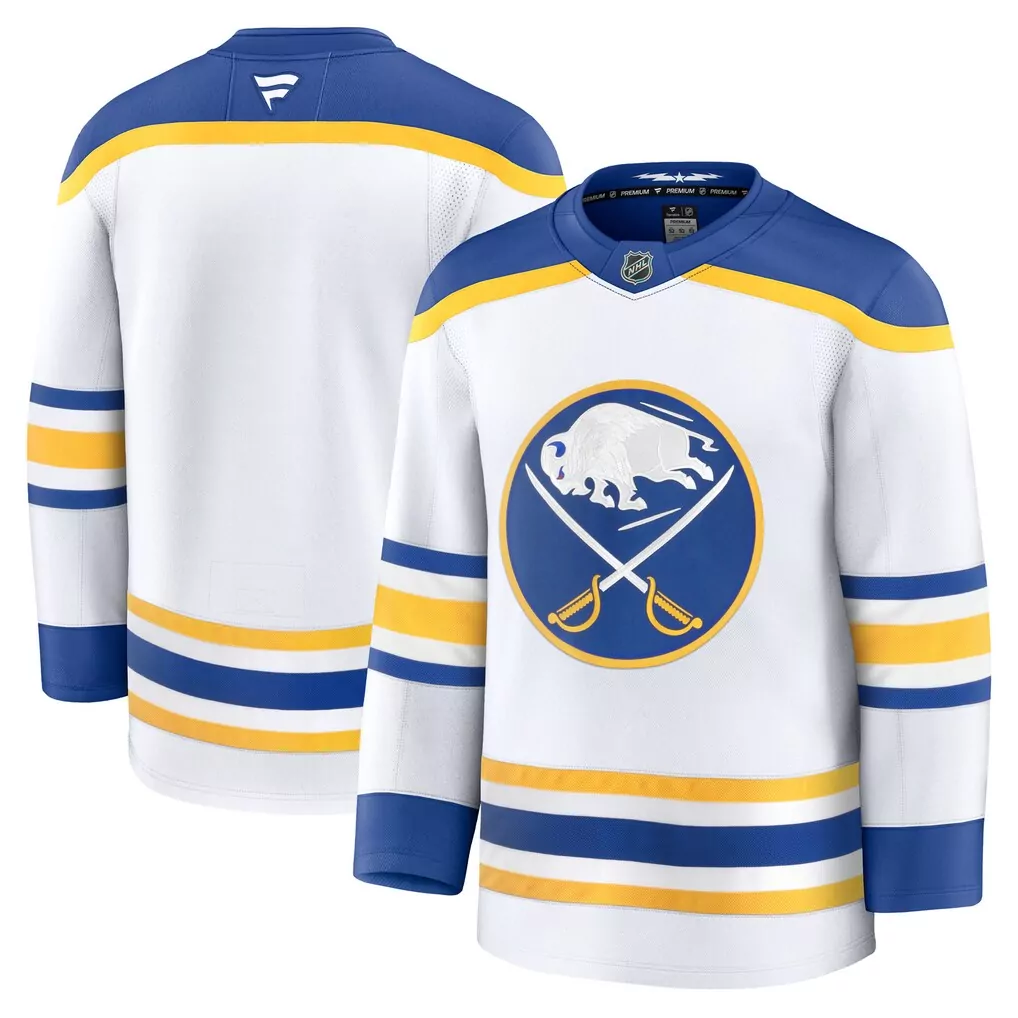 buffalo sabres fanatics away premium custom jersey white