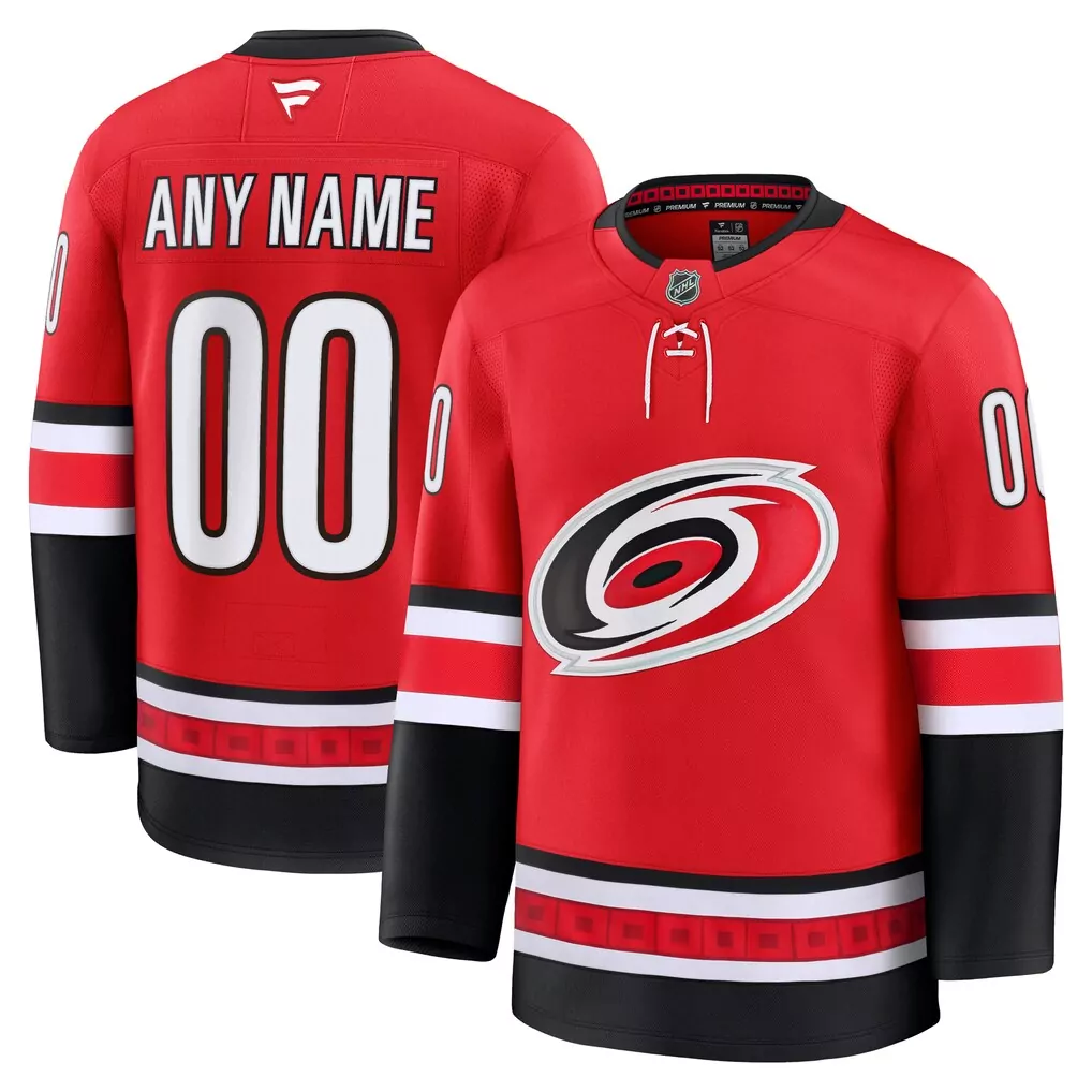 carolina hurricanes fanatics alternate breakaway custom jersey red