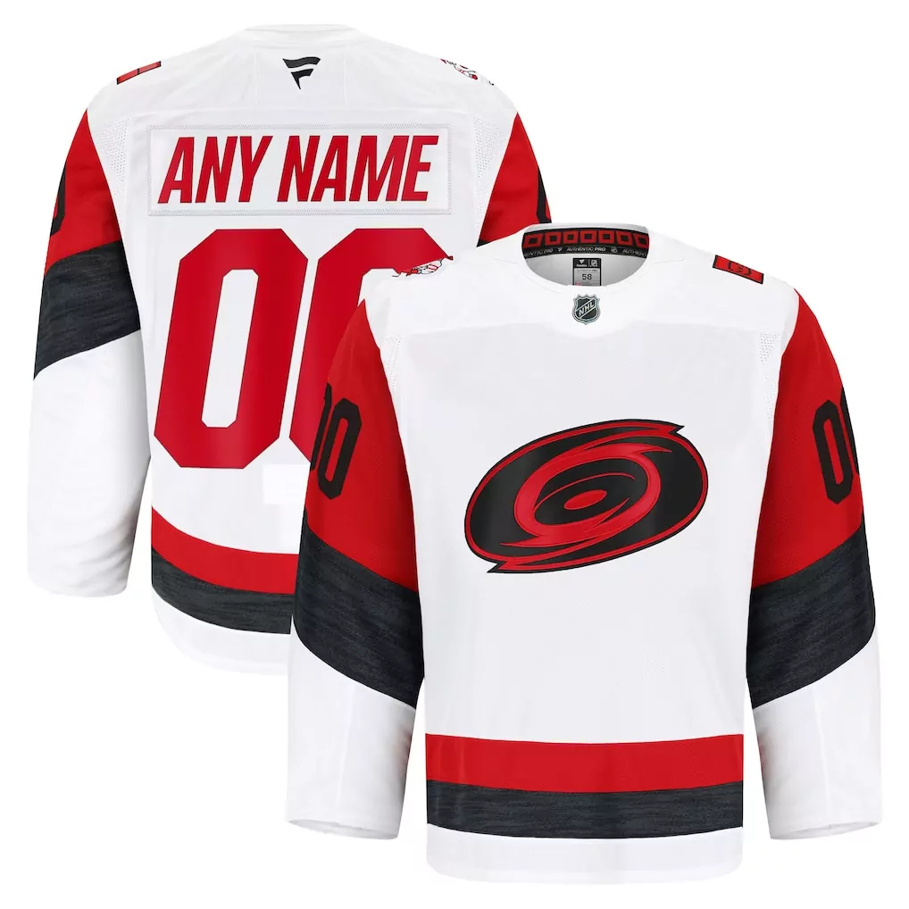 carolina hurricanes fanatics alternate breakaway custom jersey red