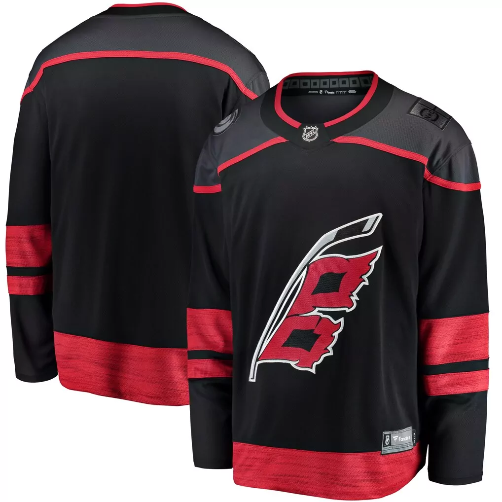 carolina hurricanes fanatics home authentic pro jersey black