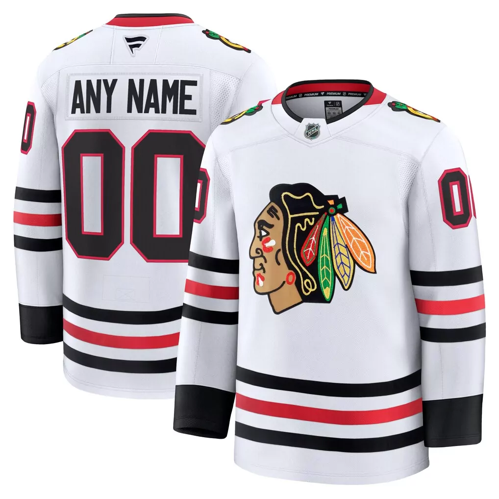 chicago blackhawks fanatics 2024 military appreciation custom practice jersey black