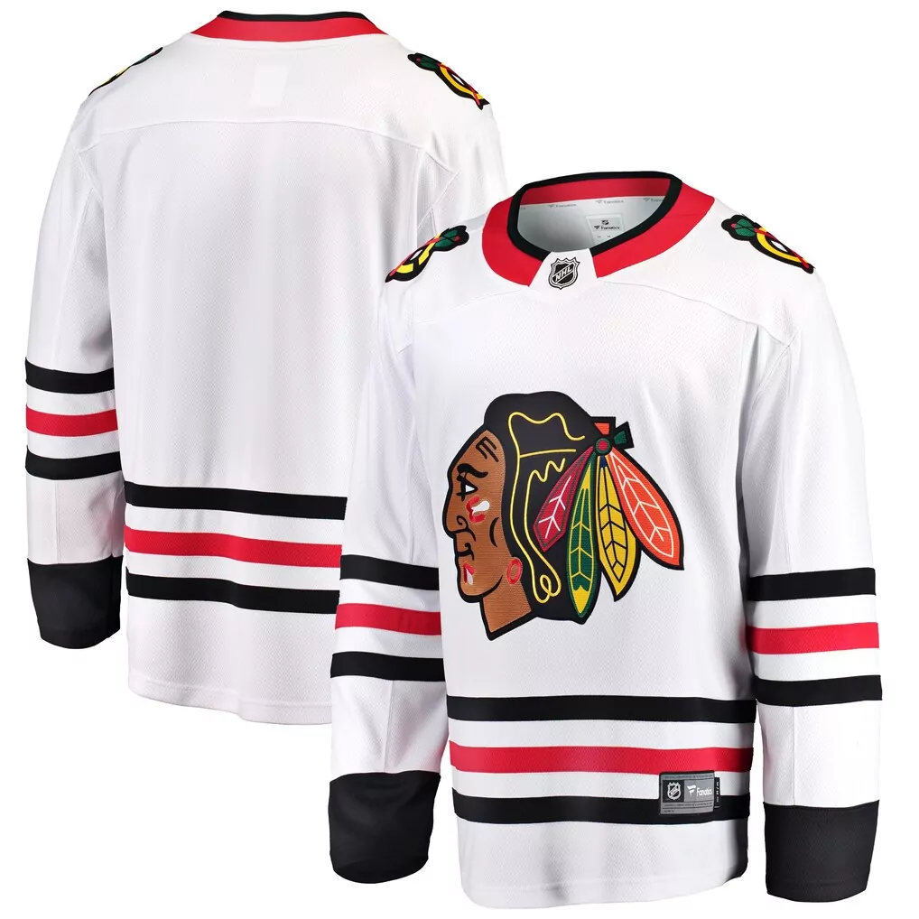 chicago blackhawks fanatics away premium jersey white