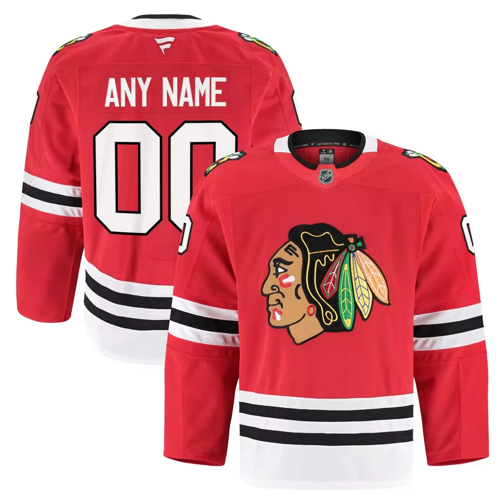chicago blackhawks fanatics centennial premium custom jersey red