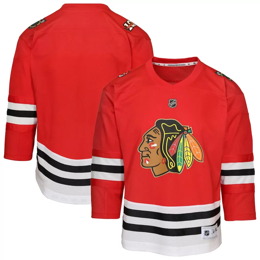 chicago blackhawks preschool centennial replica jersey red