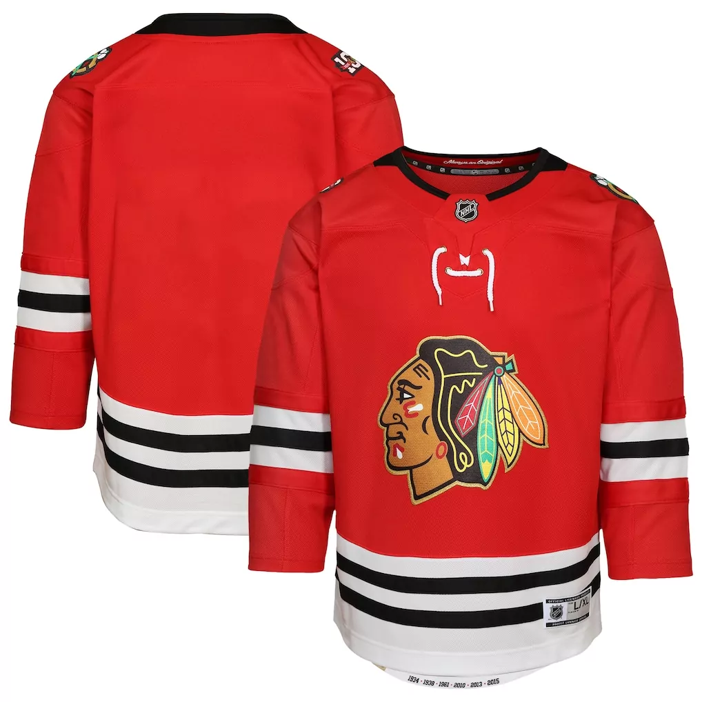 chicago blackhawks preschool centennial replica jersey red