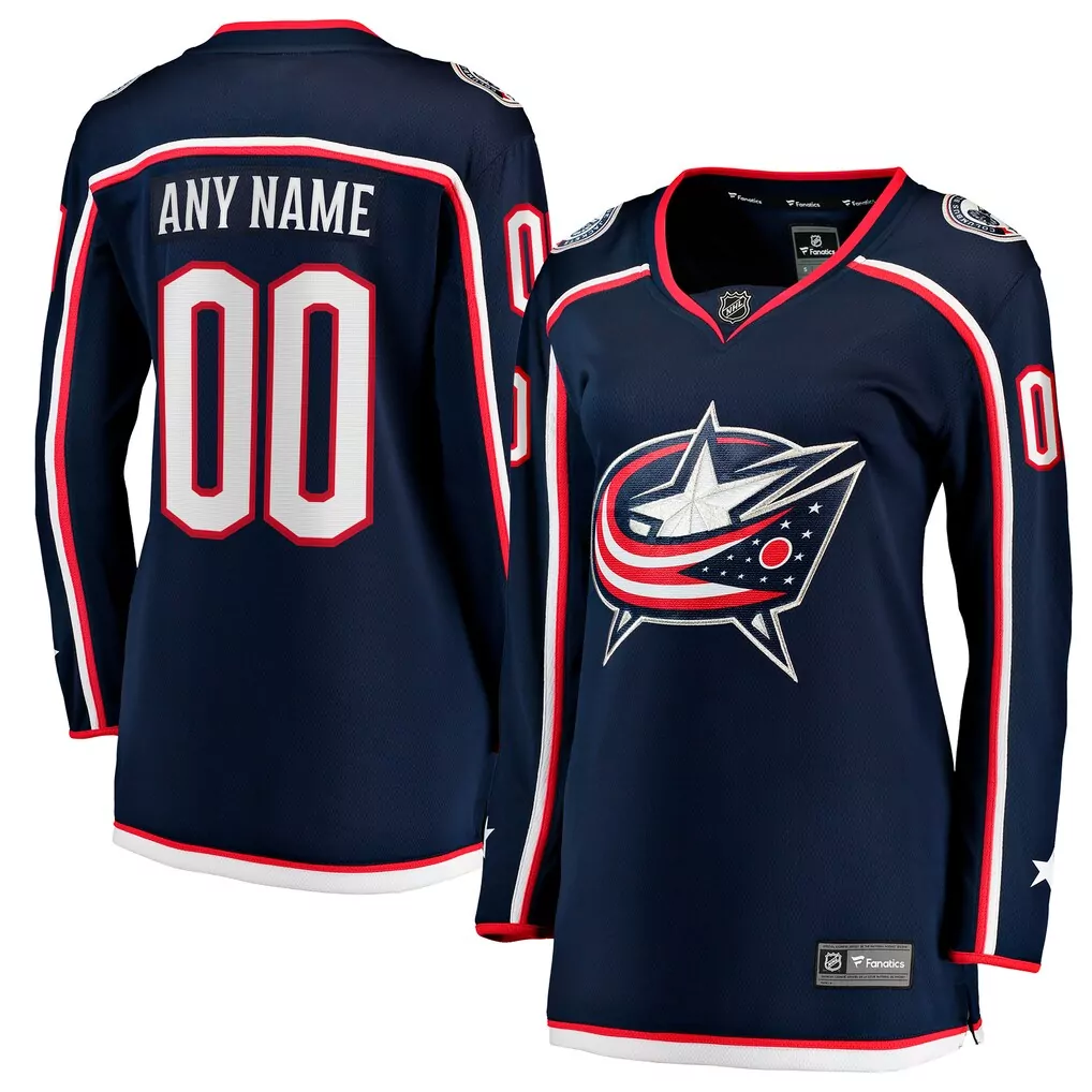 columbus blue jackets fanatics women s away breakaway jersey white