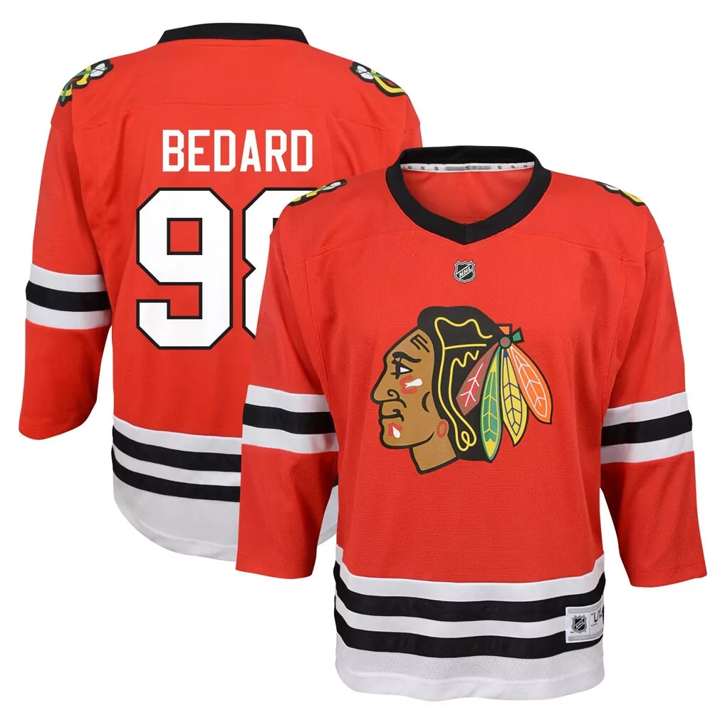 connor bedard chicago blackhawks fanatics women s home breakaway player jersey red