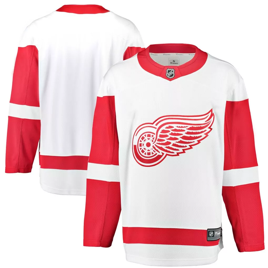 detroit red wings fanatics away premium custom jersey white