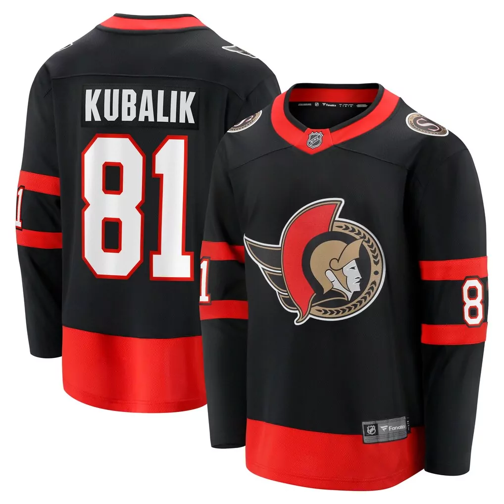 brady tkachuk ottawa senators youth 2020 21 home replica player jersey black