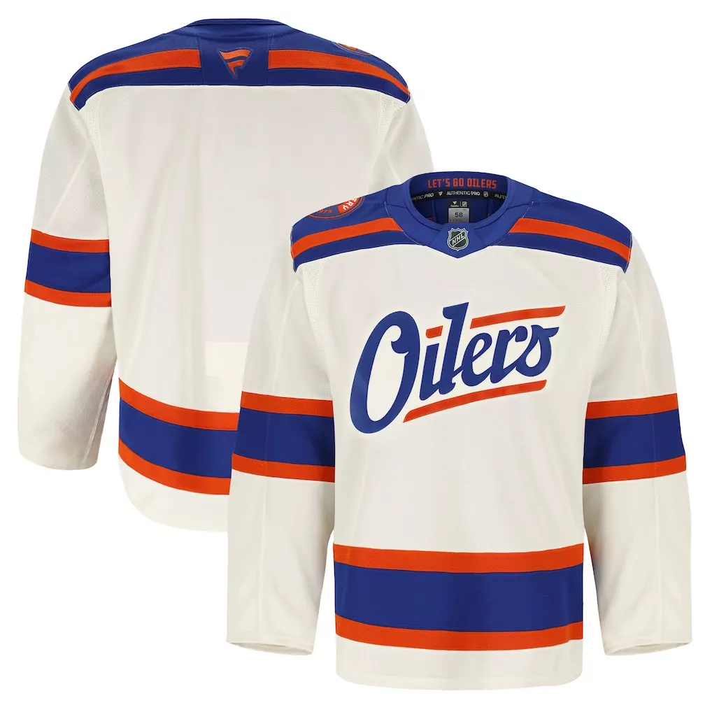 edmonton oilers fanatics alternate - pro jersey light beige