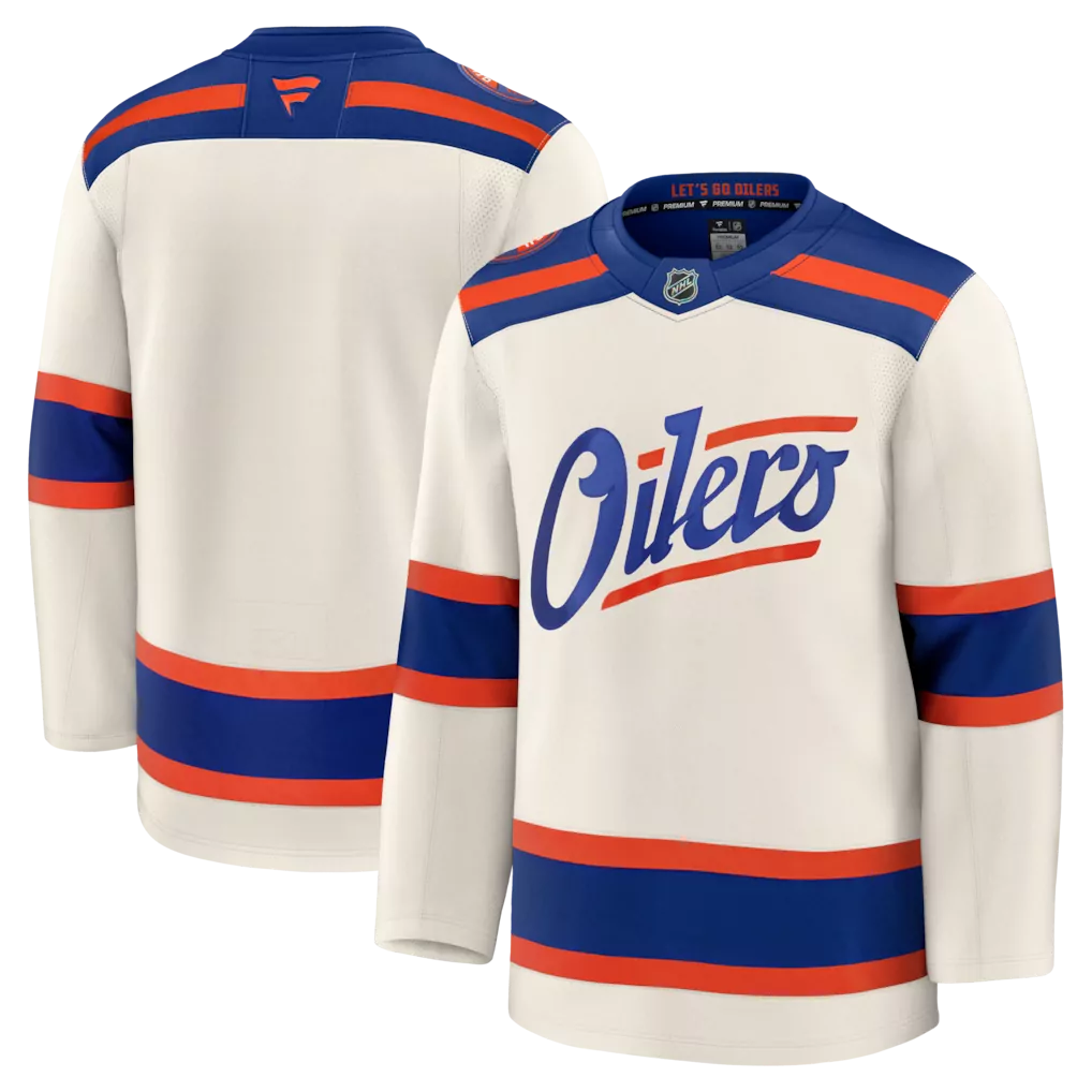 edmonton oilers fanatics alternate authentic pro jersey light beige