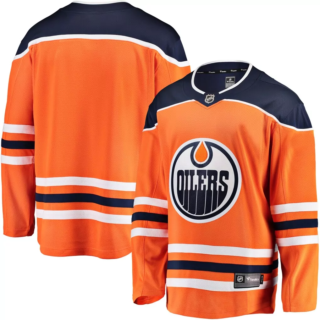 edmonton oilers fanatics breakaway home jersey orange