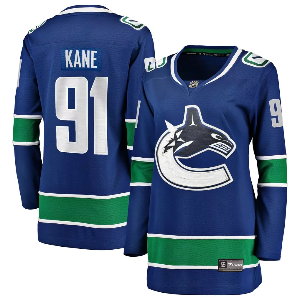 elias pettersson vancouver canucks fanatics home premium jersey blue