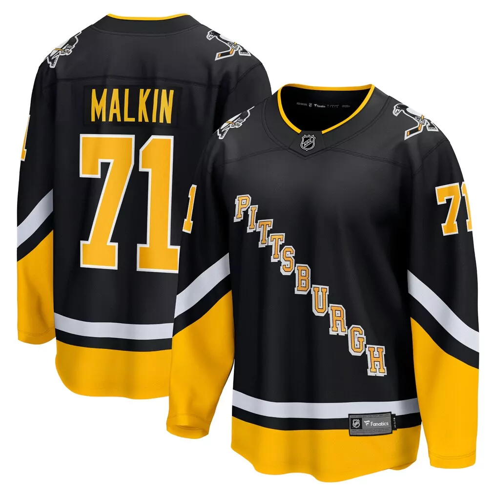 evgeni malkin pittsburgh penguins fanatics alternate premium jersey black