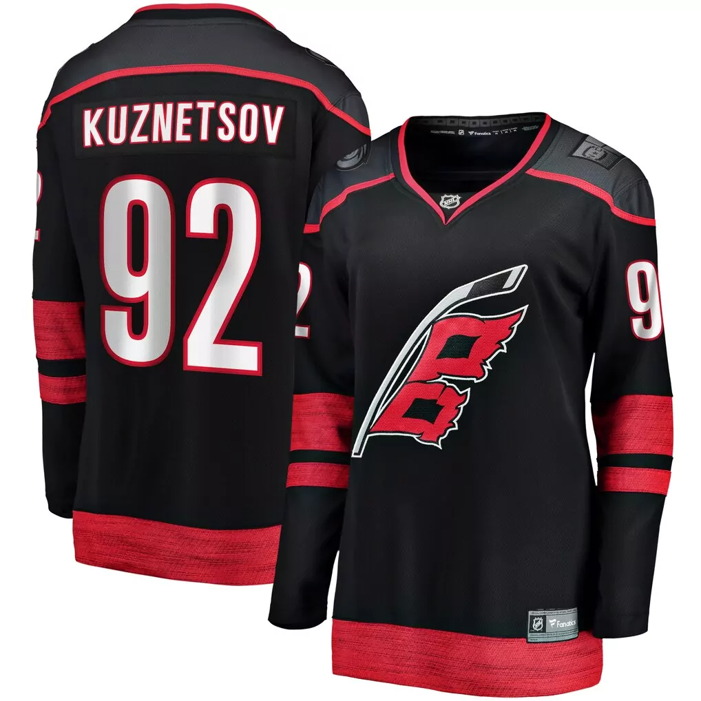 evgeny kuznetsov carolina hurricanes fanatics women s home breakaway jersey black