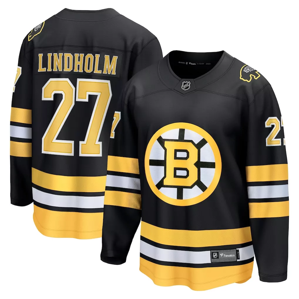hampus lindholm boston bruins fanatics home breakaway player jersey black 1