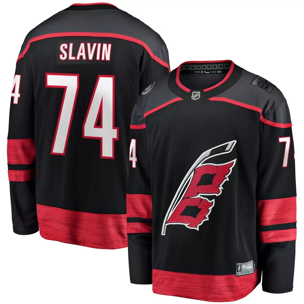 jaccob slavin carolina hurricanes fanatics alternate breakaway player jersey red