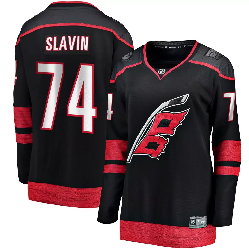 jaccob slavin carolina hurricanes fanatics alternate breakaway player jersey red
