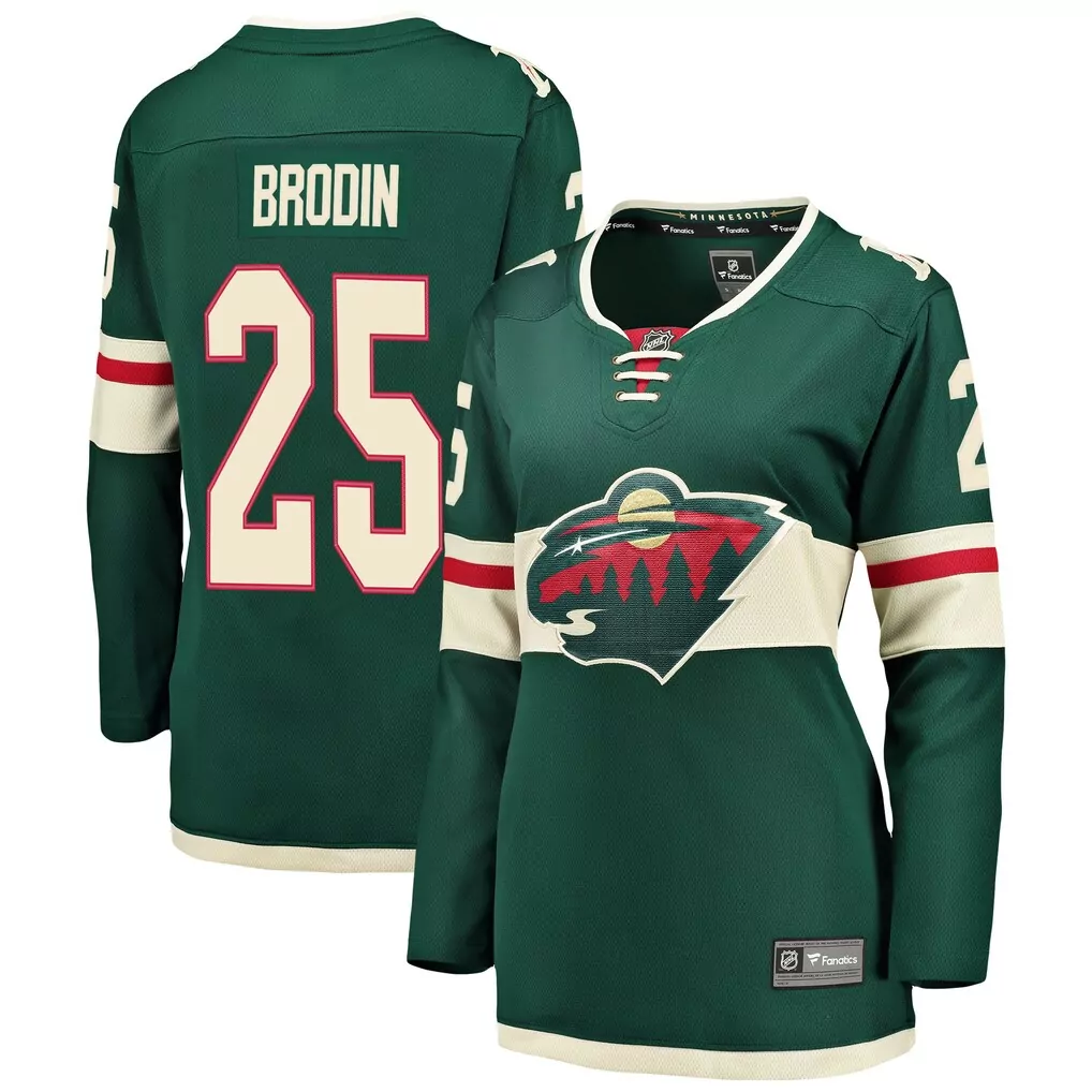 jonas brodin minnesota wild fanatics breakaway jersey green