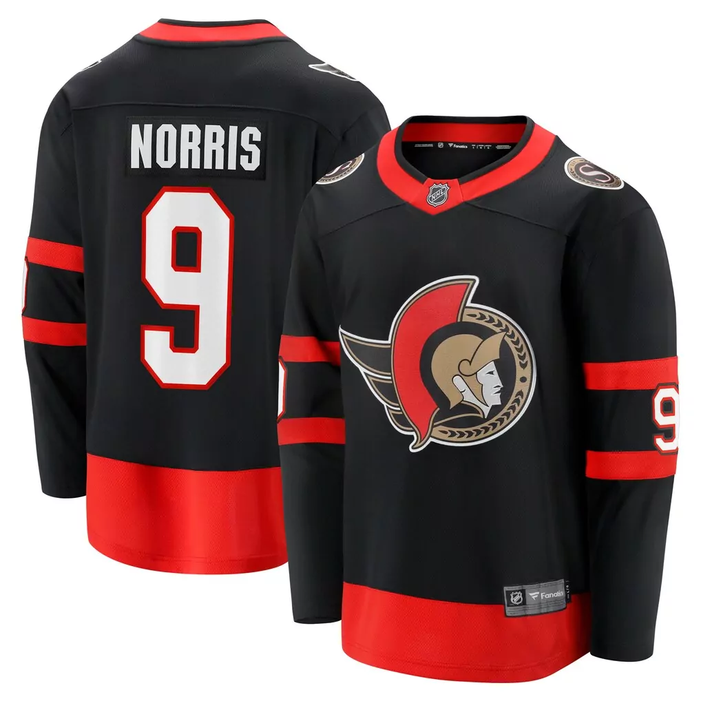 dylan cozens ottawa senators fanatics home breakaway jersey black