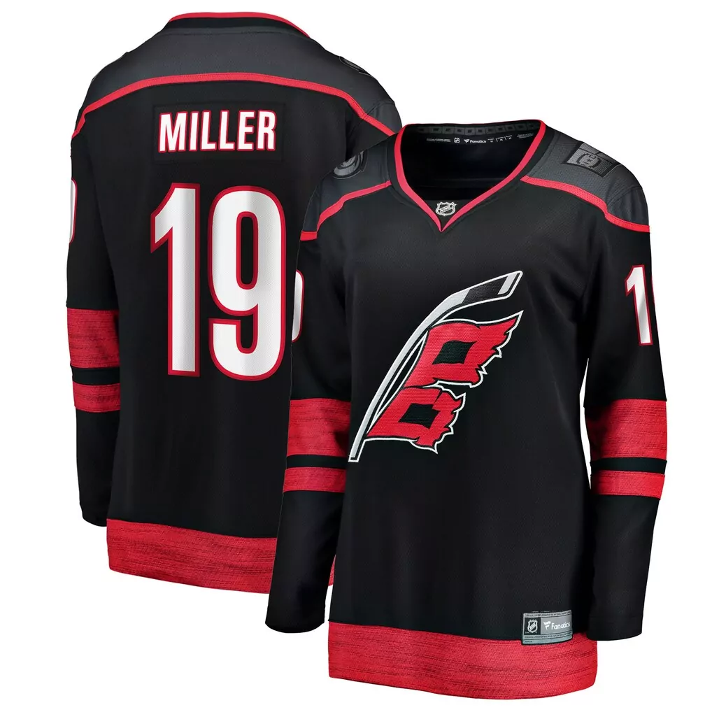 k andre miller carolina hurricanes fanatics home breakaway jersey black