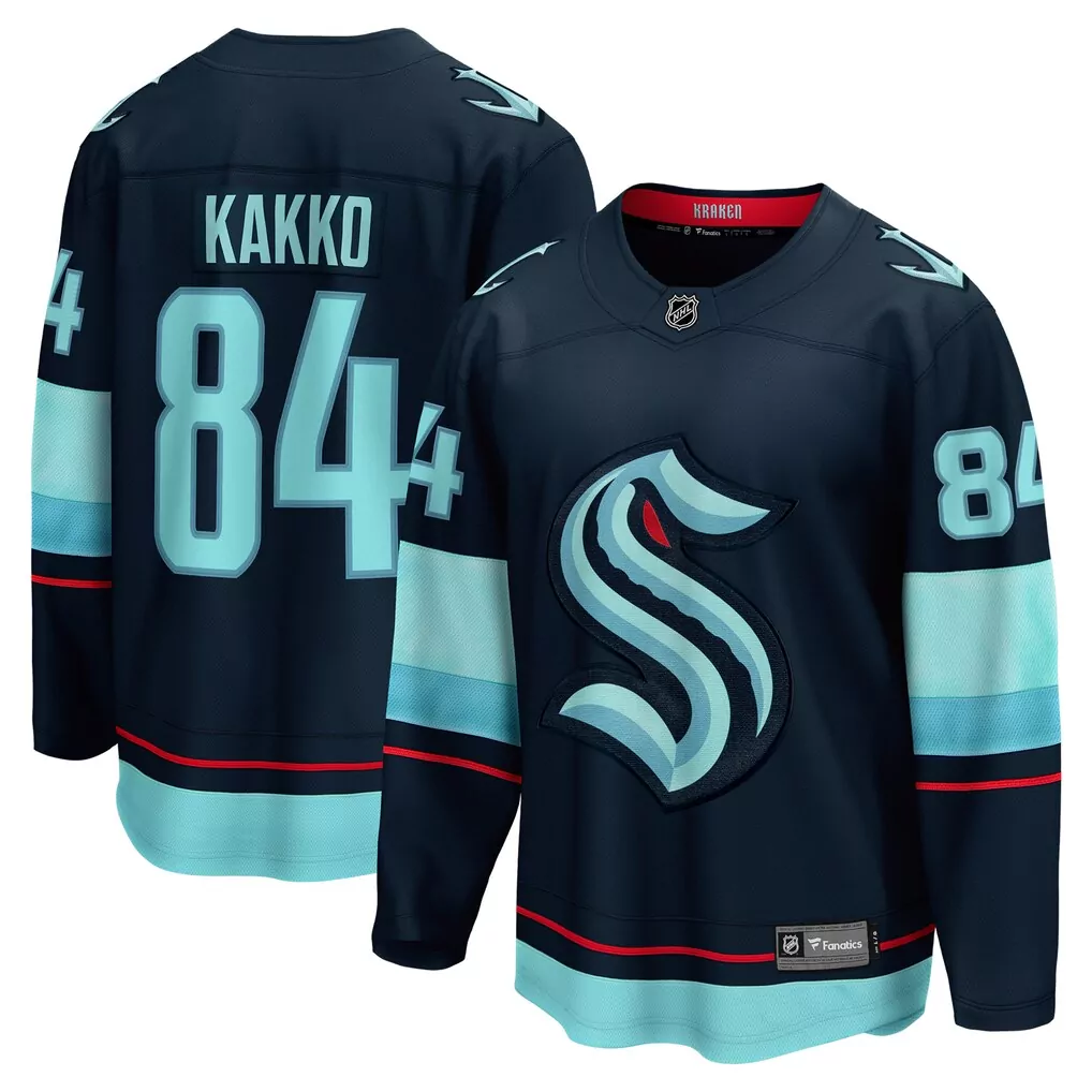 jamie oleksiak seattle kraken fanatics women s home breakaway player jersey deep sea blue