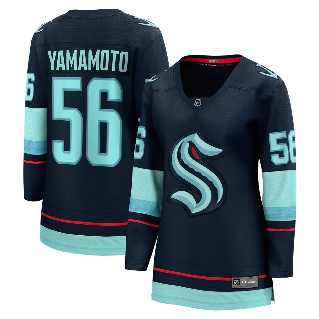 kaapo kakko seattle kraken fanatics women s home breakaway player jersey deep sea blue