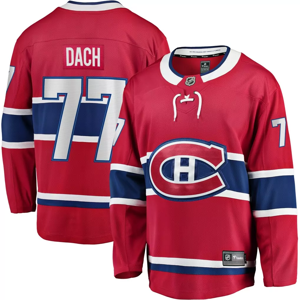 juraj slafkovsky montreal canadiens fanatics breakaway jersey red