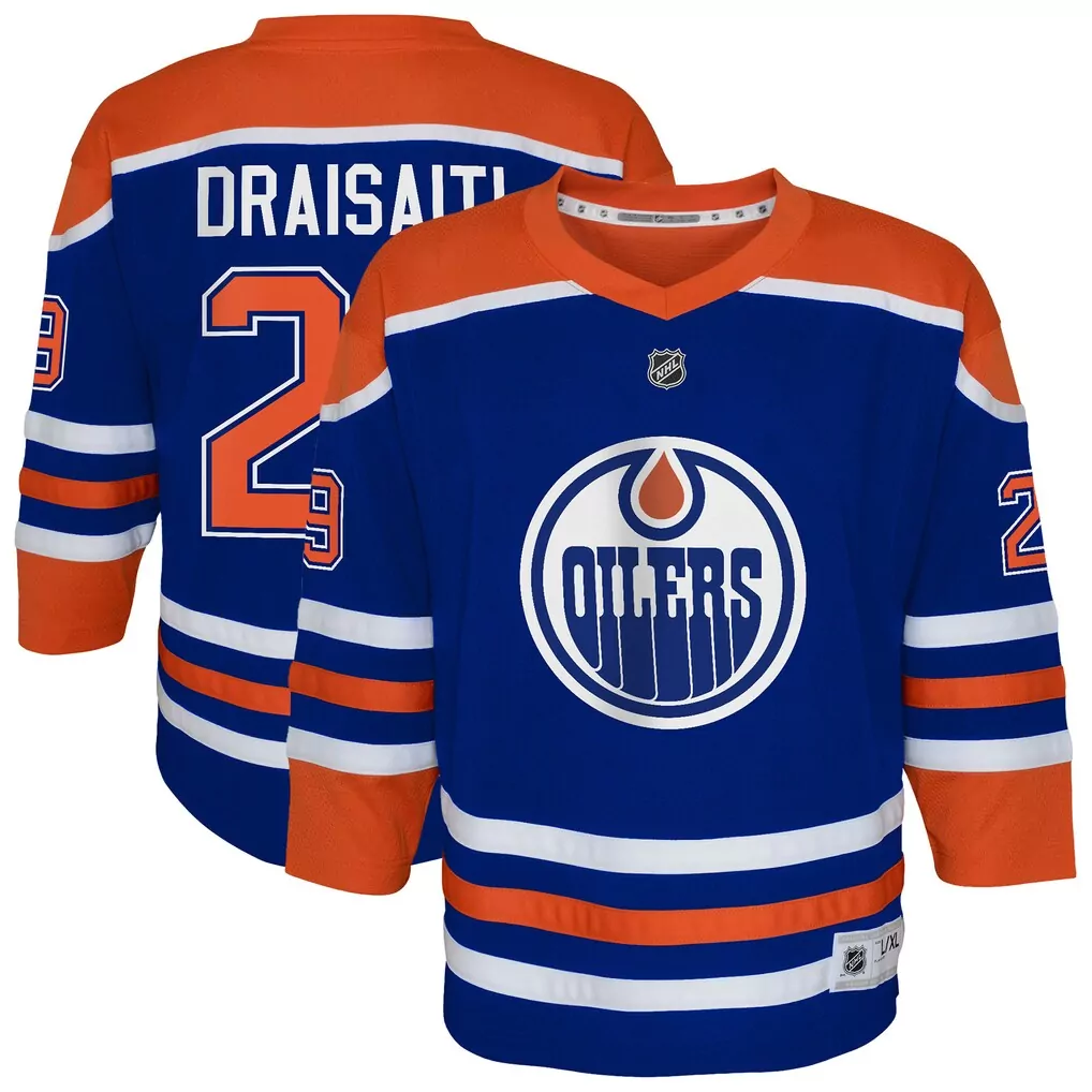 leon draisaitl edmonton oilers youth home replica player jersey royal
